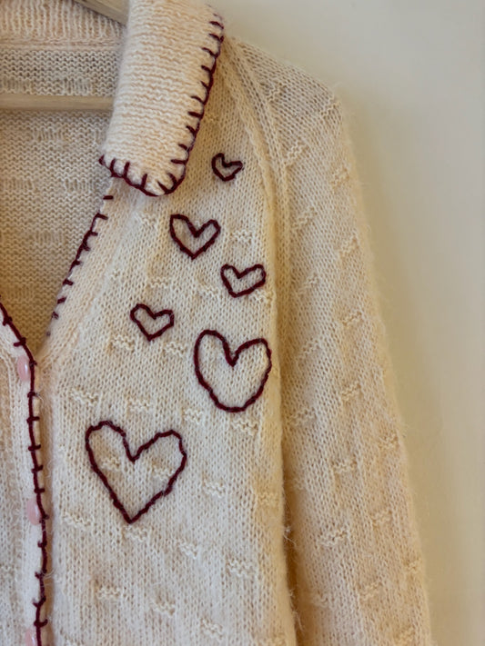 Cream Cardigan with Love