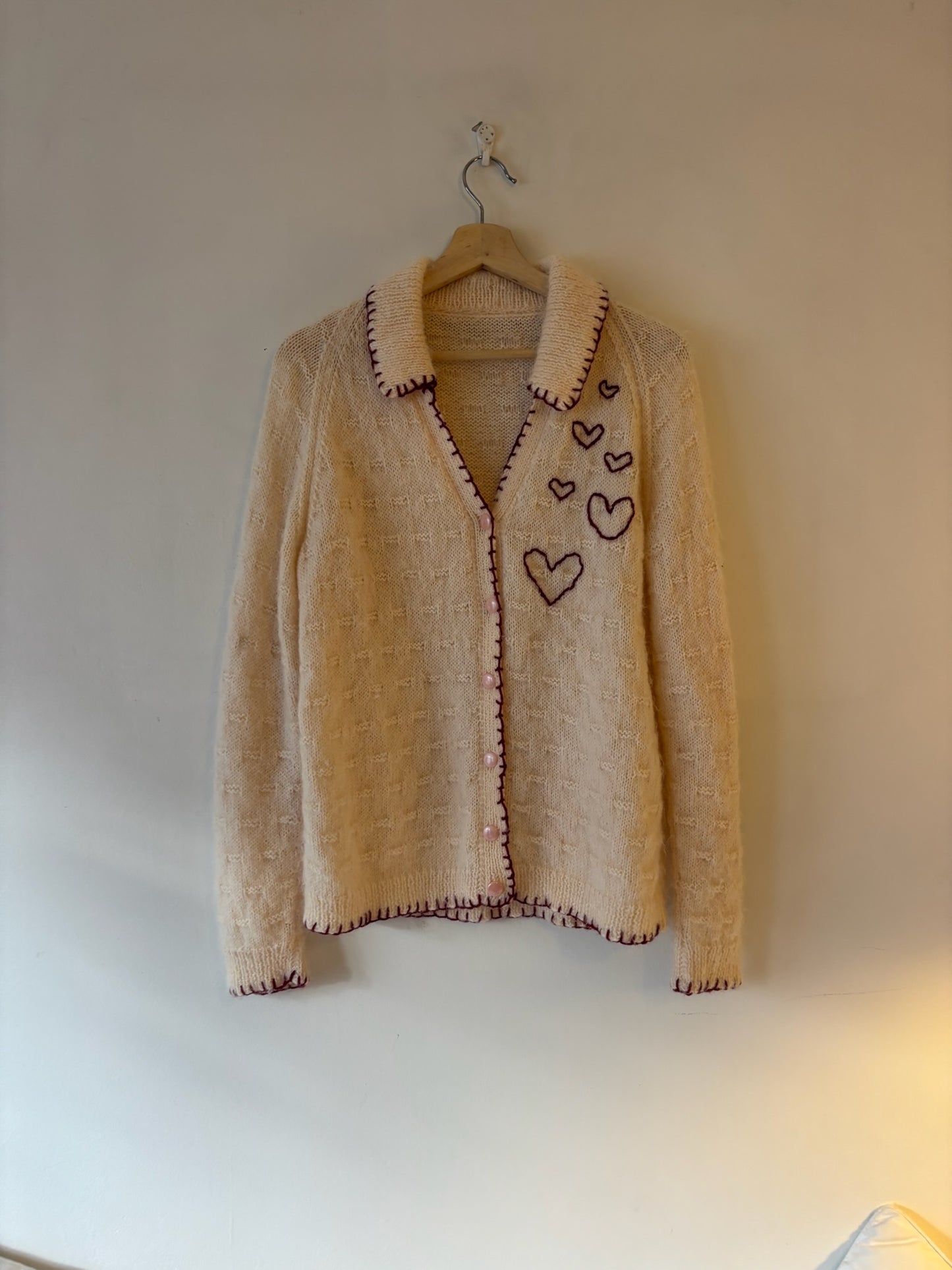 Cream Cardigan with Love